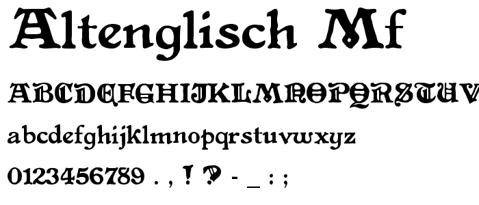 Altenglisch MF font